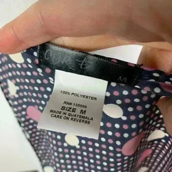 Curt women’s tank top size M pink white polka dot - Picture 7 of 8